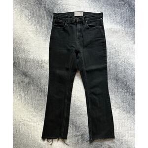 Everlane Raw Hem Straight Hi Rise Charcoal Wash Women Jeans Size 25 | 2 Regular